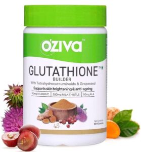 OZiva Glutathione Builder (with ALA, Skin Vitamins & Selenium) | Best Glutathione Tablets in India