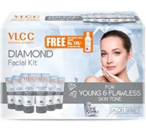 VLCC Diamond Facial Kit + Free Rose Water Toner | Best Facial Kit for Dry Skin