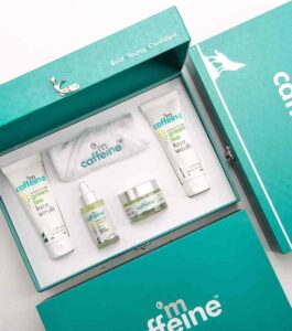mCaffeine Green Tea Quick Face Detox Gift Set | Best Facial Kit for Dry Skin